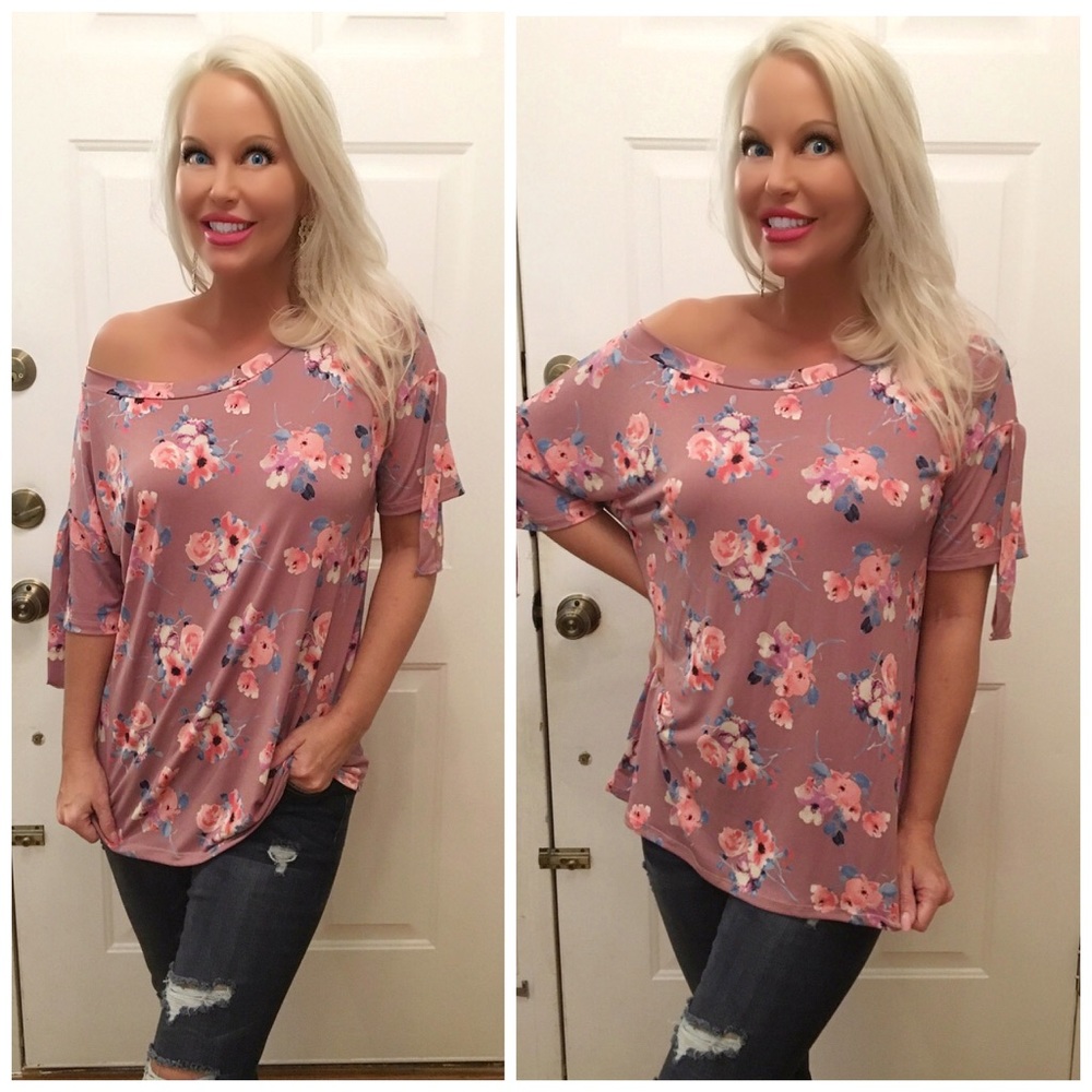 Beautiful πΈ On/Off Shoulder Floral Tunic! - Picture 4 of 4